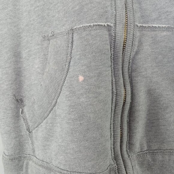 Aeropostale Coat Women Extra Small Zip Up Sherpa Lined Hoodie Grey Brown - Picture 2 of 8